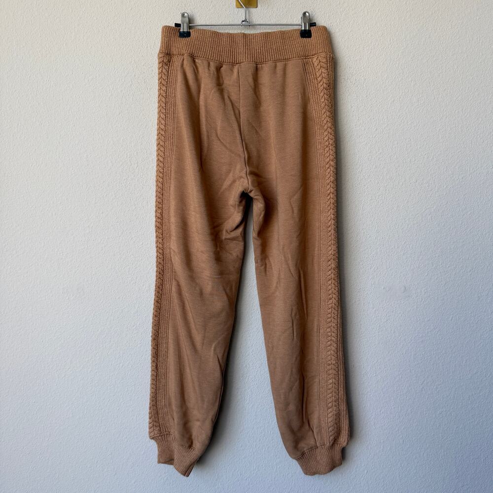 Lou & Grey Cable Signaturesoft Joggers in Caramel Heather Size S - Picture 3 of 5